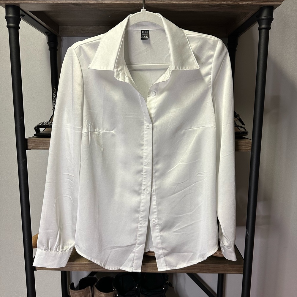 Satin Button Down